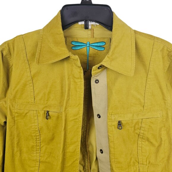 Womens 6 Jacket Corduroy Utility Fairy Grunge Mustard Indie Boho Chic Coastal - Picture 7 of 16